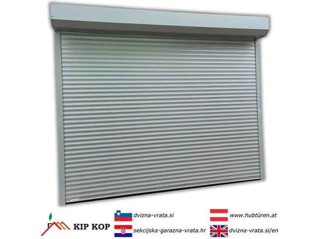 DVIŽNA ROLO GARAŽNA VRATA 195 X 300 BARVE SREBRNA RAL 9006