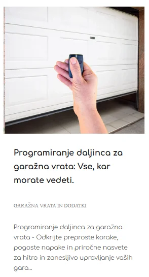 garažna vrata cena